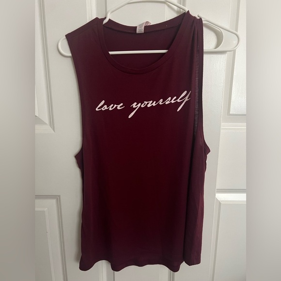 Bella Canvas Tops - Burgundy “Love yourself” Tank